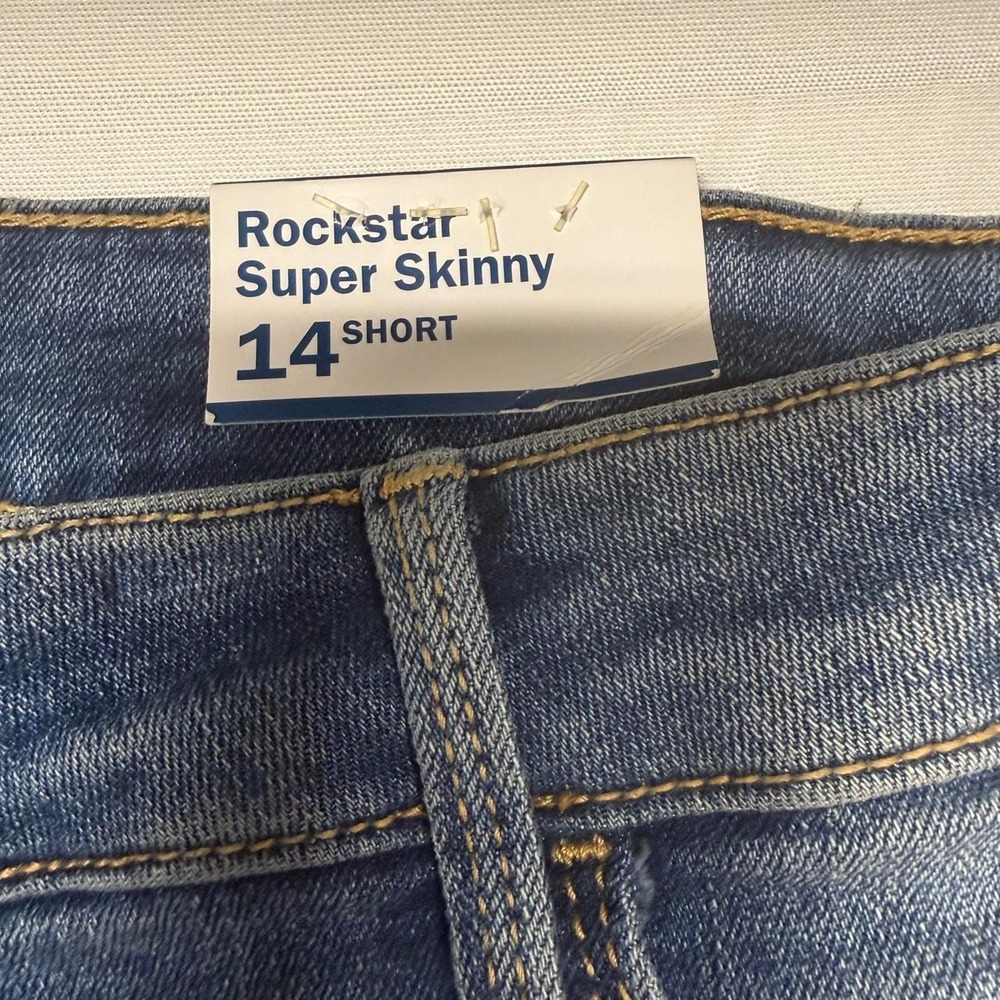 Old Navy NWT blue Rockstar super skinny jeans Size 14 short - Picture 3 of 7